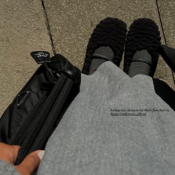 ZARA FAUX FUR FLAT SLINGBACKS - Picture 5 of 8